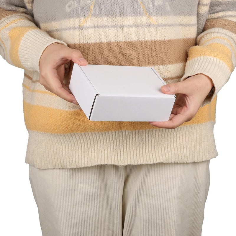 PHAREGE 6x4x2 Inch Shipping Boxes 50 Pack White, Tab Lock Tuck Top Mailer Boxes for Packaging Small Business, Cardboard Gift Boxes for Wrapping Mailing Present - Image 4